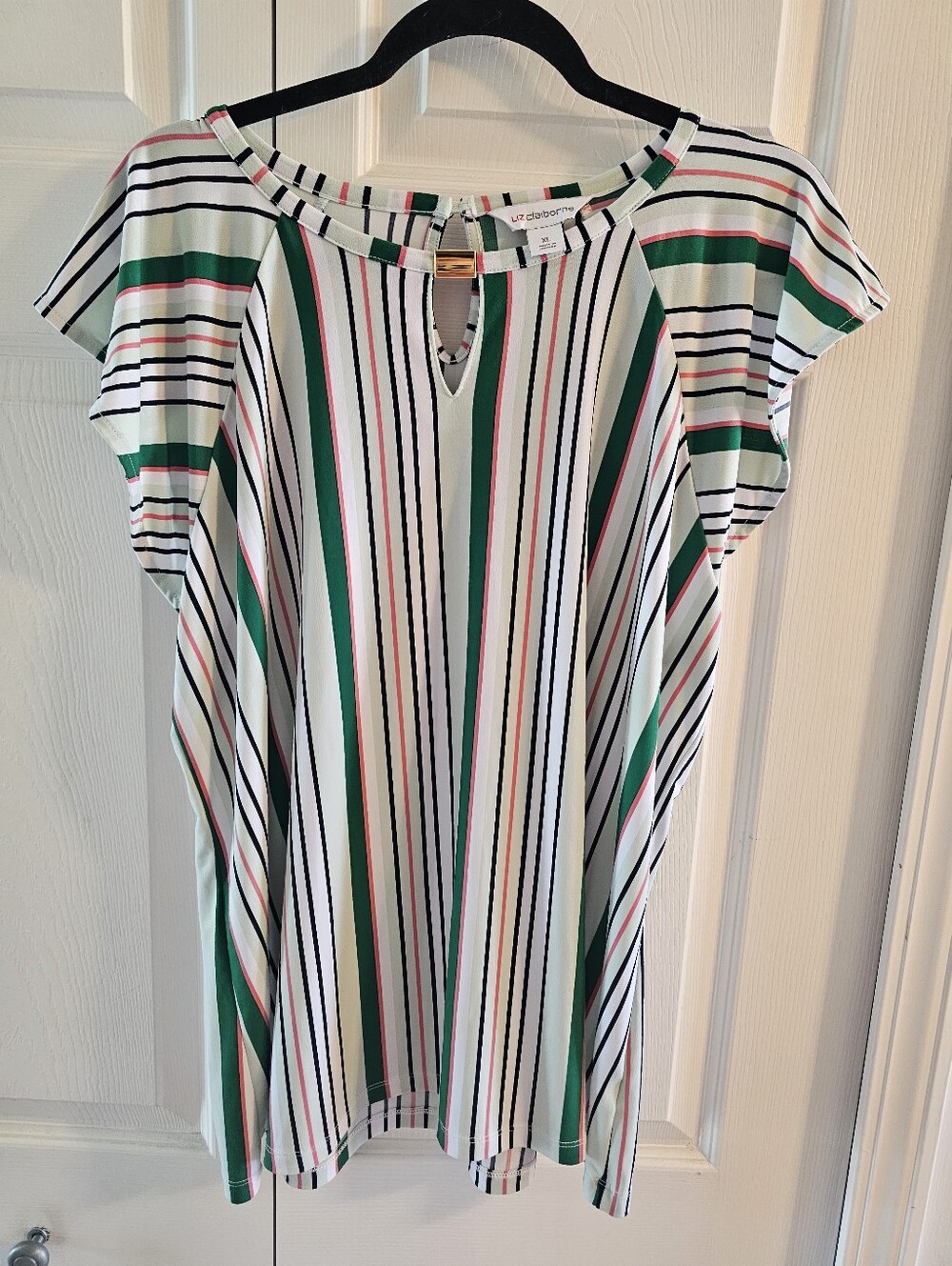 Liz Clairborne Flutter Sleeve Pull Over Shirt